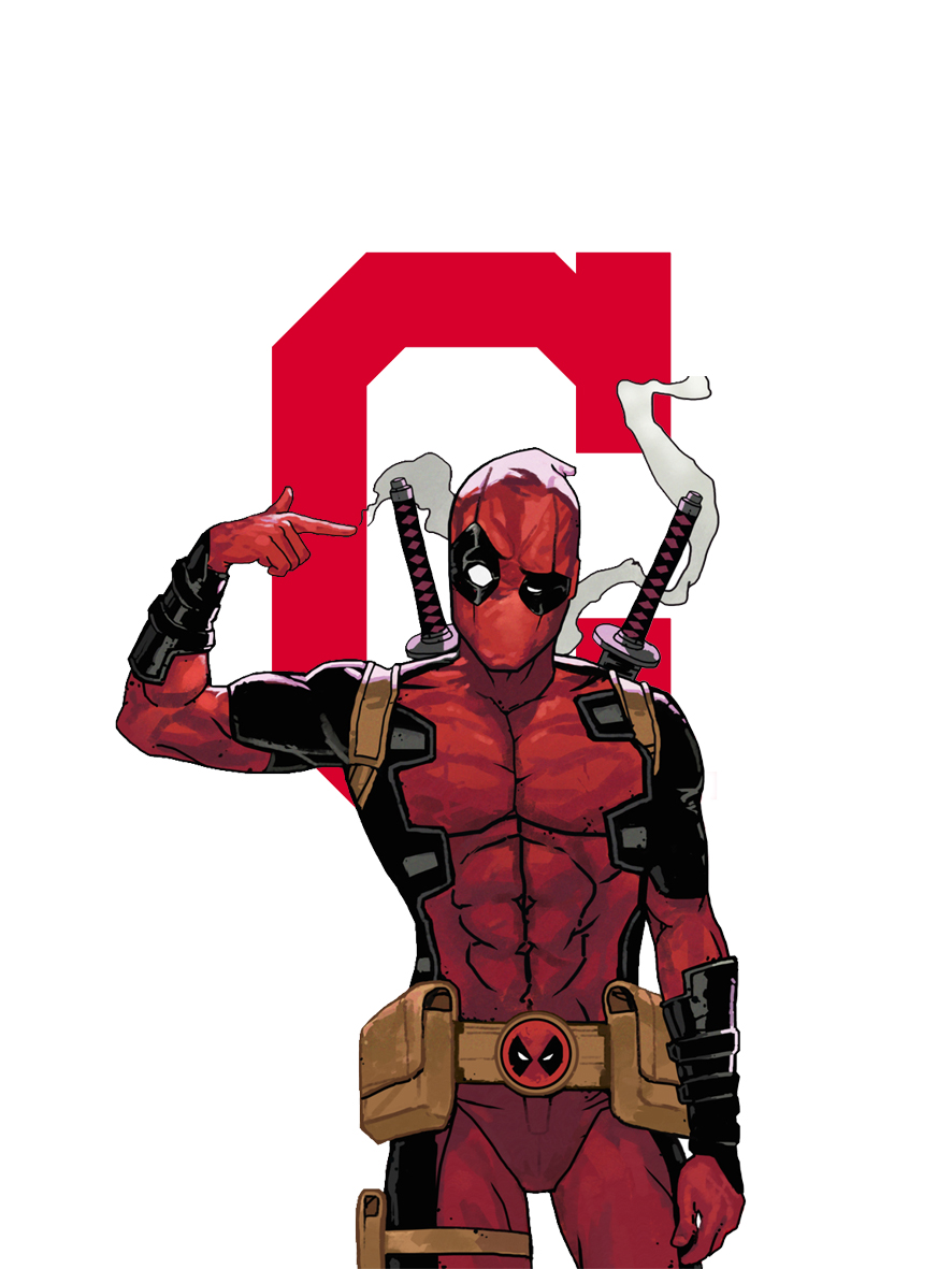 Cleveland Indians Deadpool Logo vinyl decal